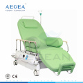 AG-XD207 Two motors control electric blood donation equipment reclining phlebotomy chairs